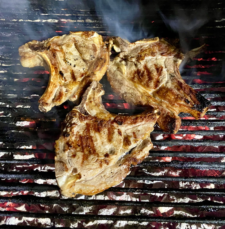 grilled veal chops