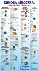 konoba skojera 2025. season menu