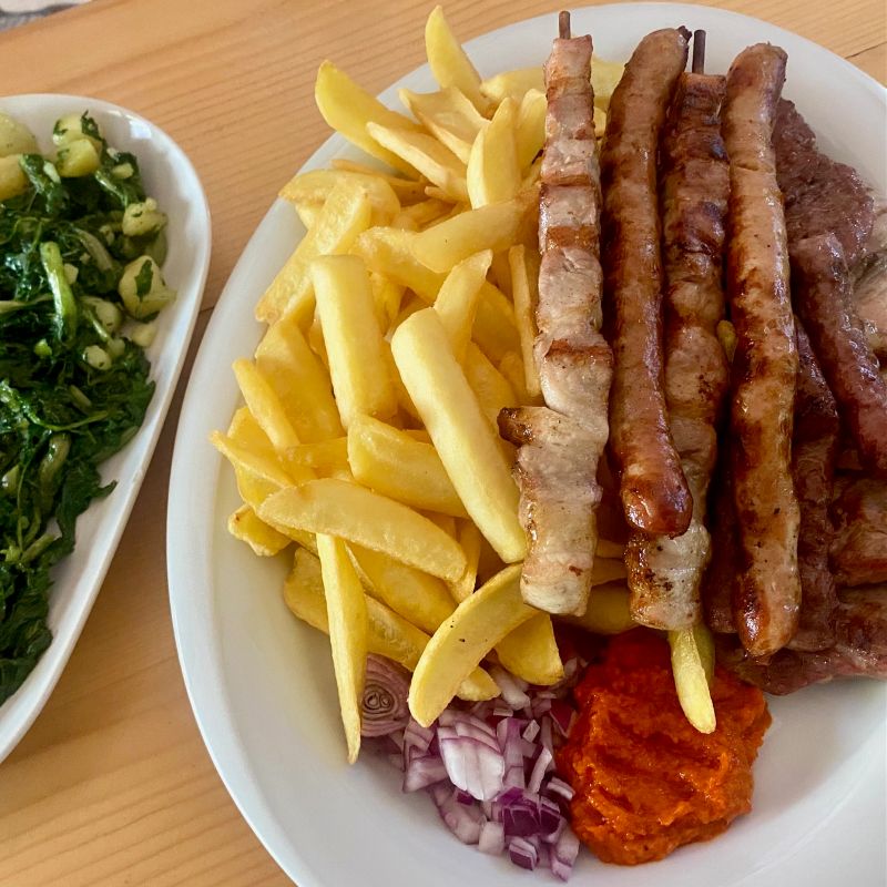 grilled mixed meat platter skojera for two